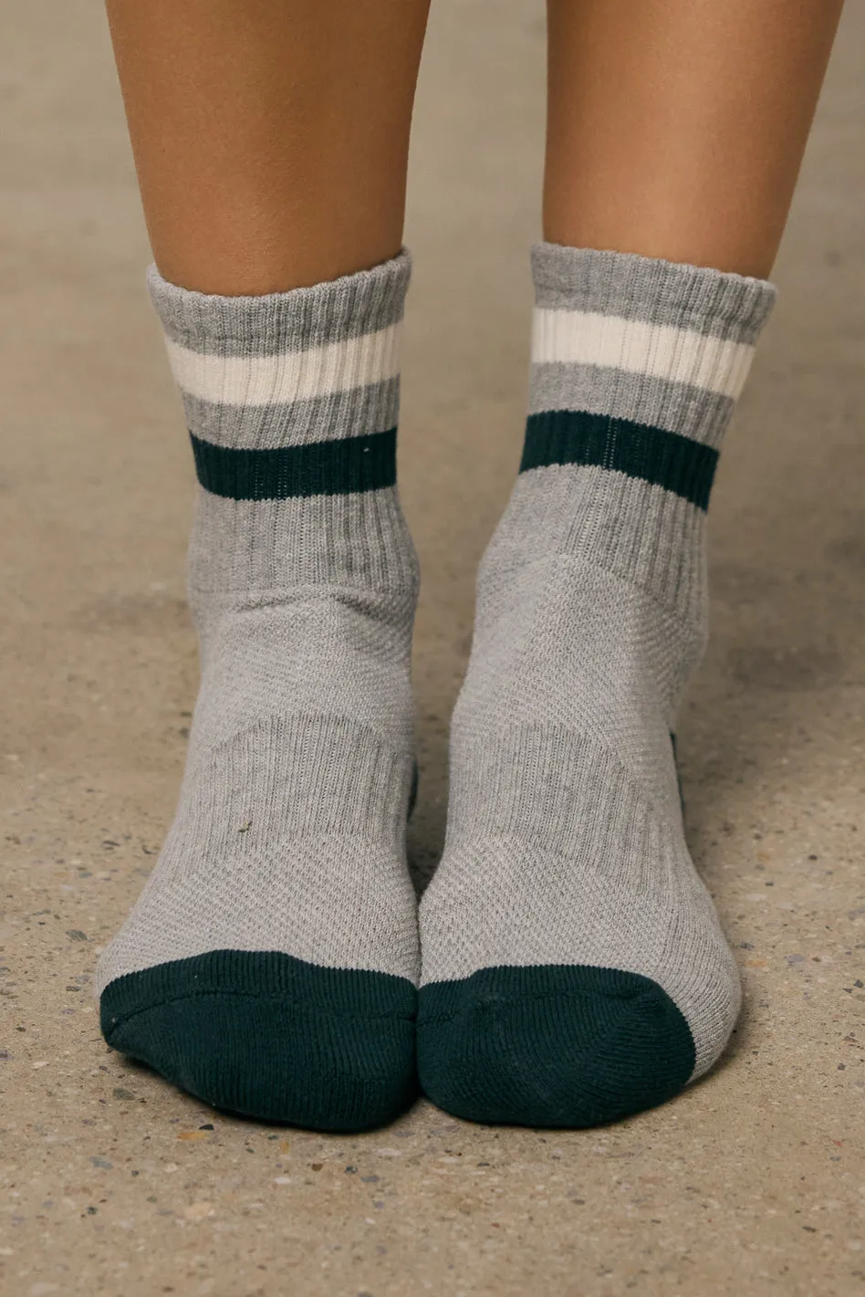 Striped Knit Socks in Grey sold by bohme product image thumbnail 2