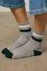Striped Knit Socks in Grey sold by bohme