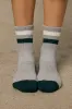 Striped Knit Socks in Grey sold by bohme