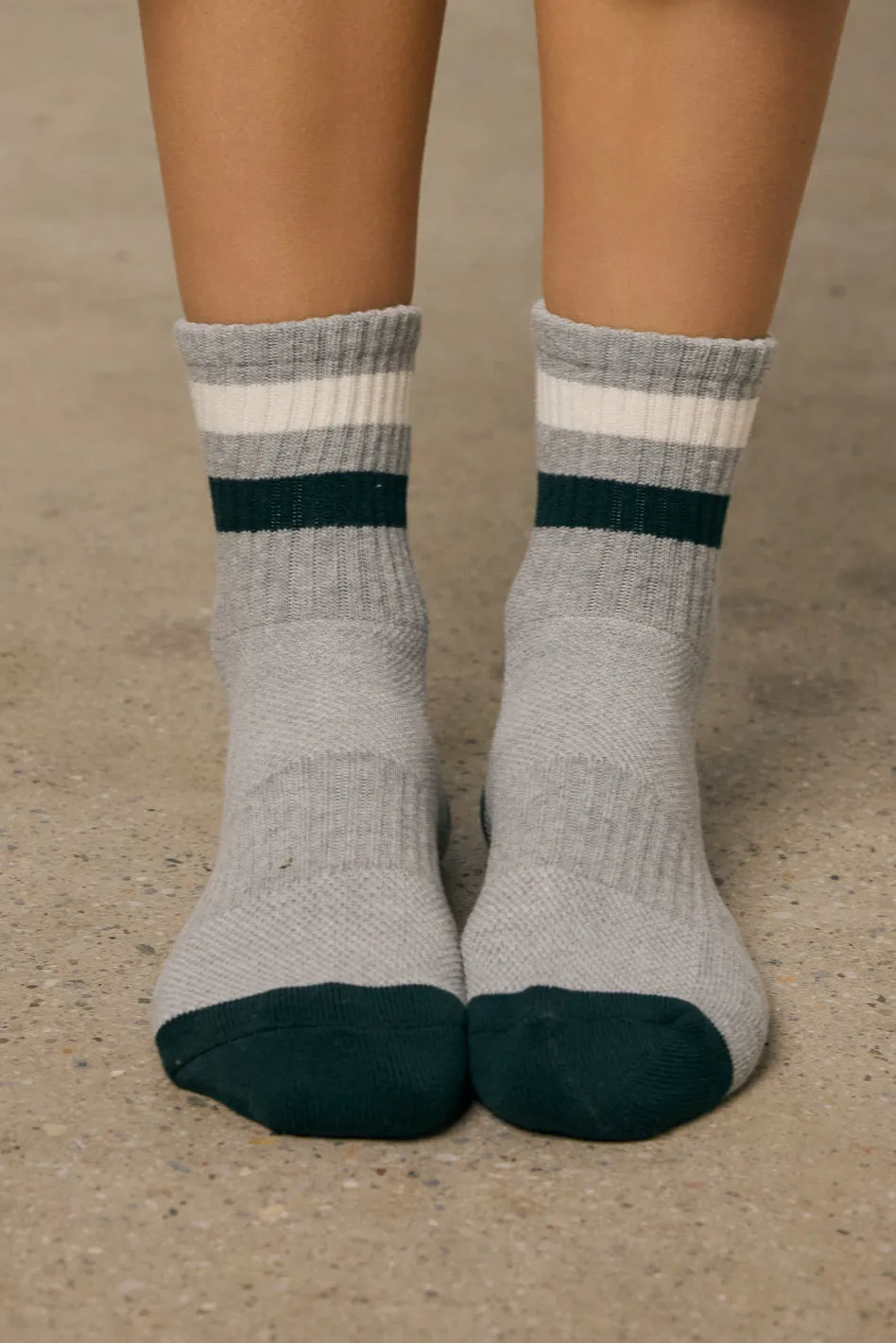 Striped Knit Socks in Grey sold by bohme product image thumbnail 4