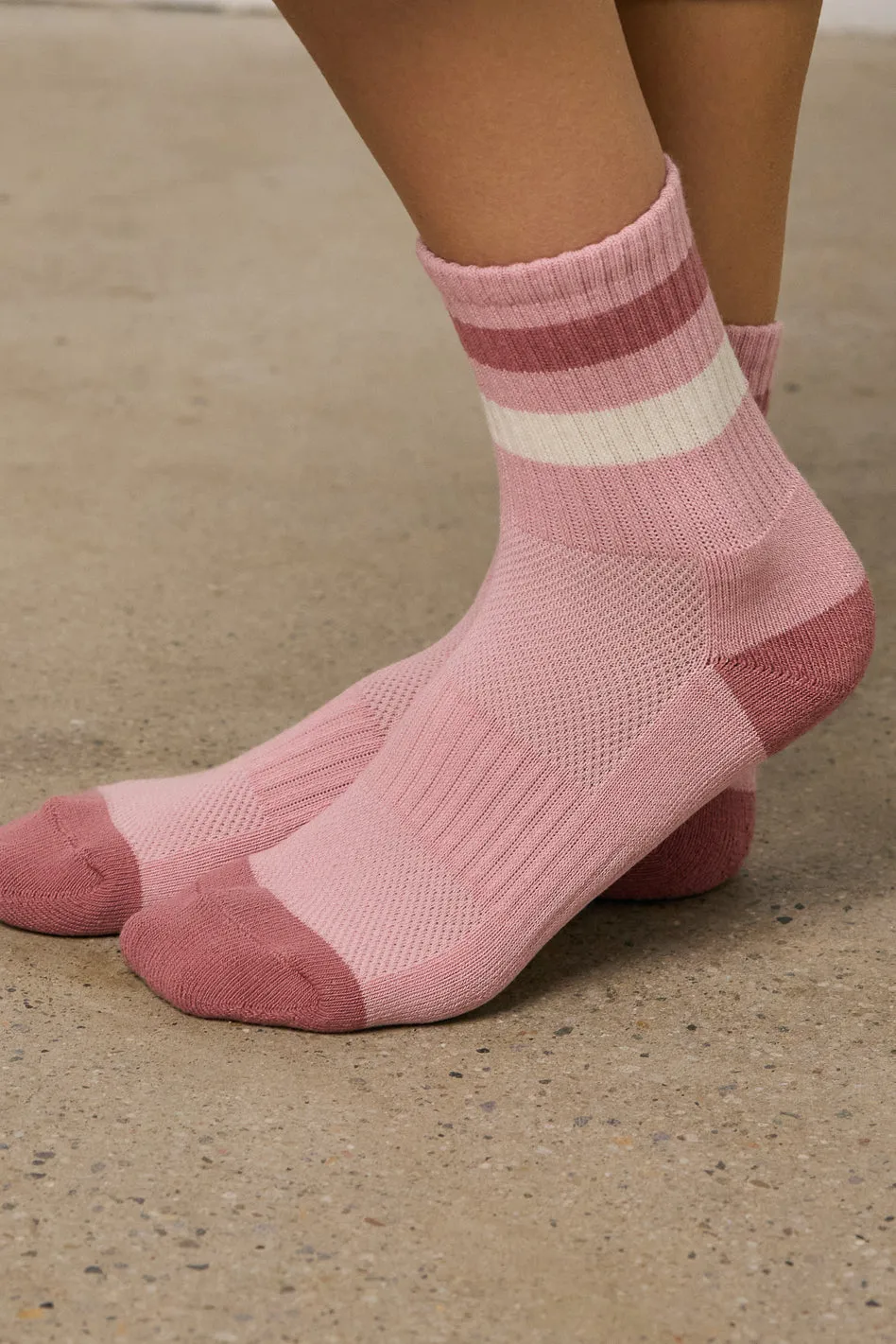 Striped Knit Socks in Blush sold by bohme product image thumbnail 4