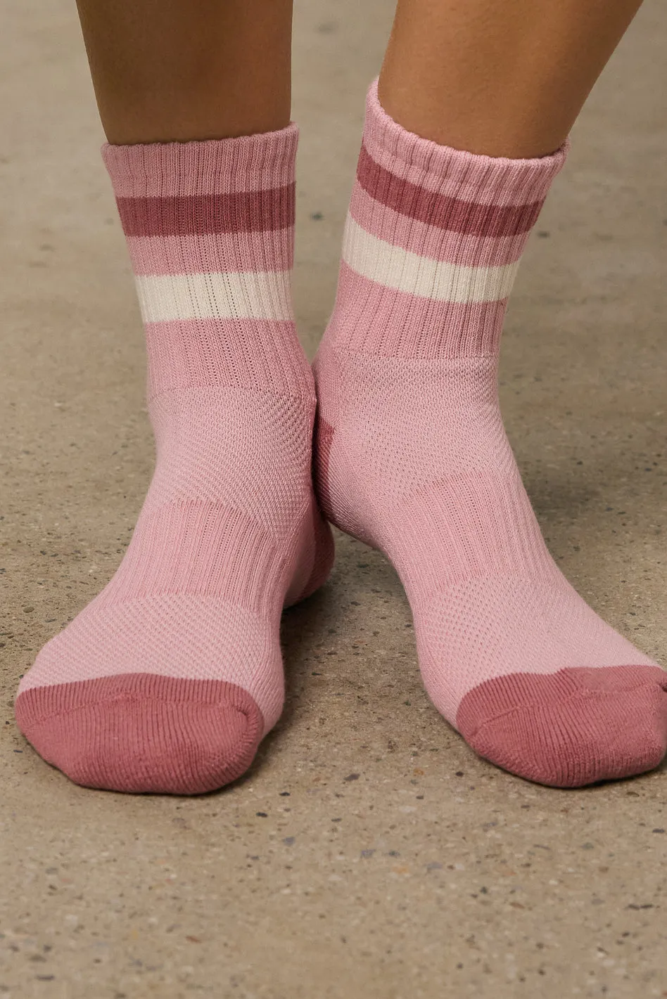 Striped Knit Socks in Blush sold by bohme product image thumbnail 2