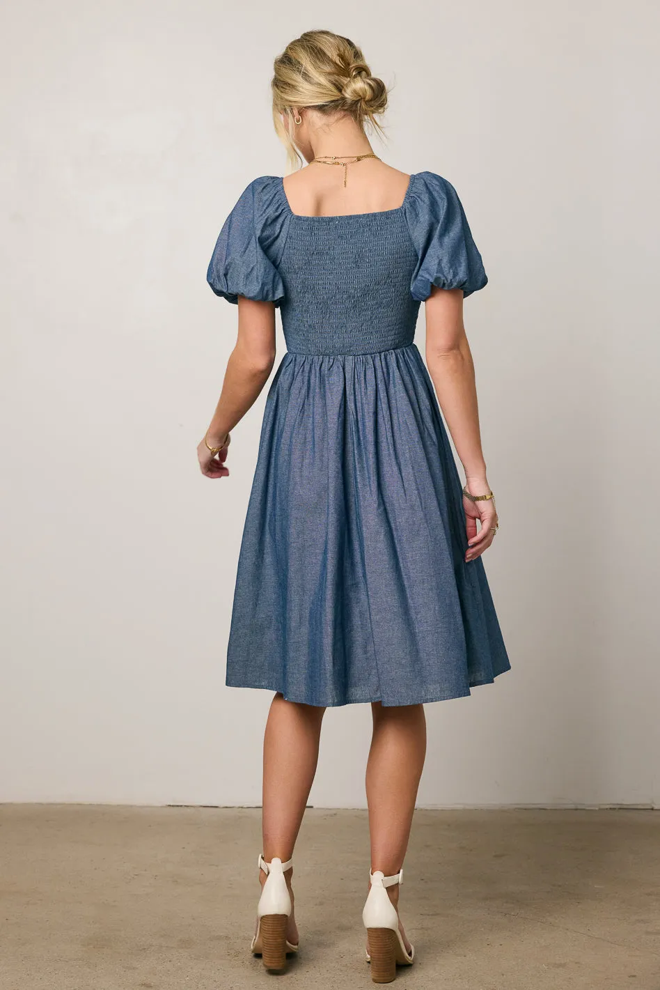 Tesalina Denim Midi Dress - FINAL SALE sold by bohme product image thumbnail 4