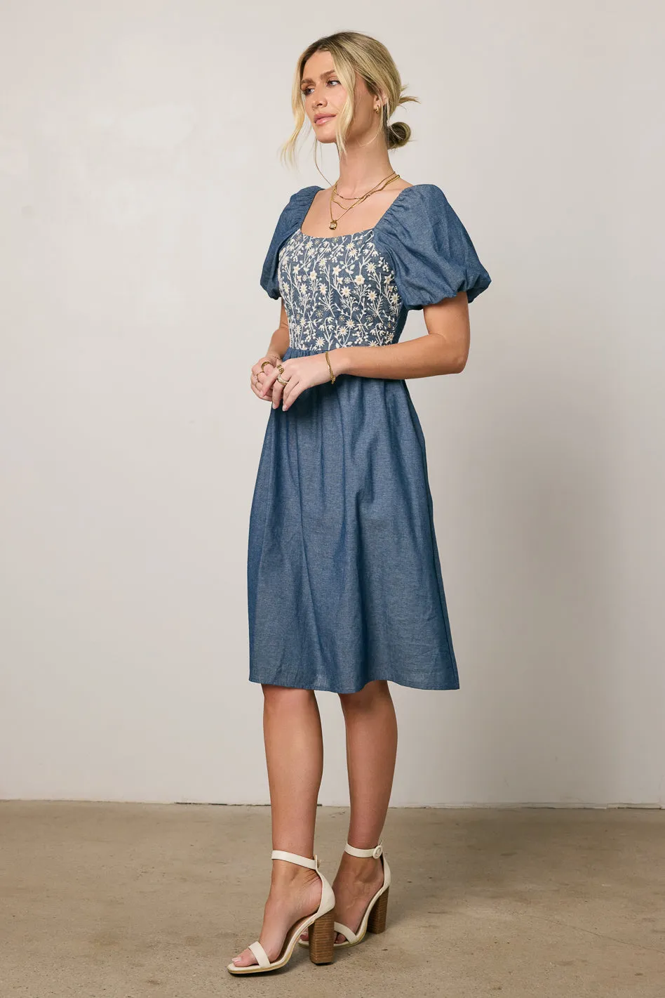 Tesalina Denim Midi Dress - FINAL SALE sold by bohme product image thumbnail 5