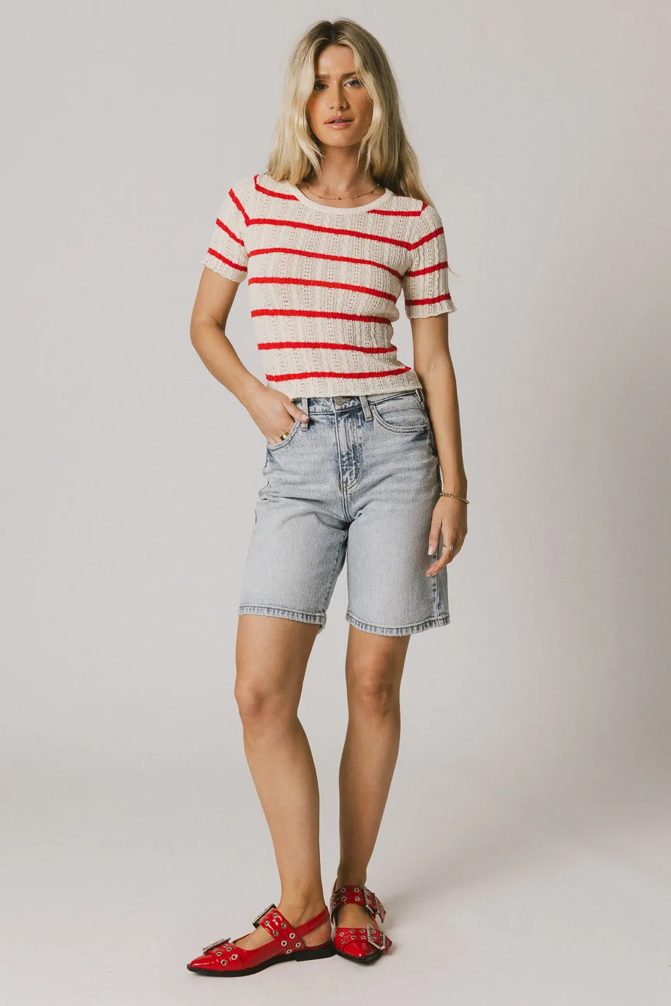 Meggie Striped Sweater in Red - FINAL SALE sold by bohme product image thumbnail 2