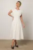 Isla Midi Dress in Off White sold by bohme