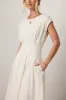 Isla Midi Dress in Off White sold by bohme
