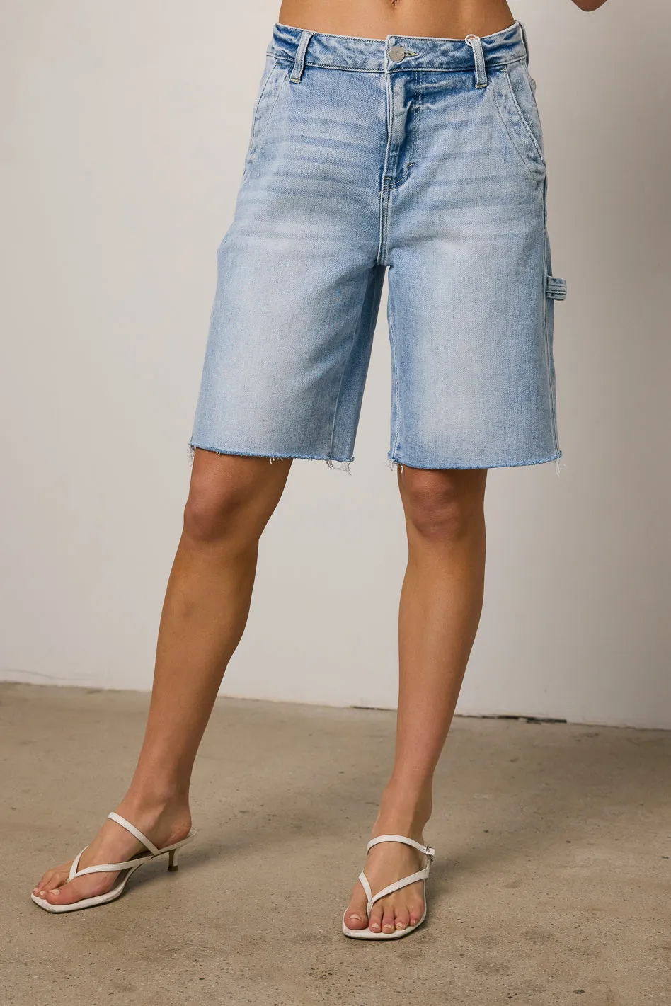 Mika Light Wash Bermuda Shorts - FINAL SALE sold by bohme product image thumbnail 5