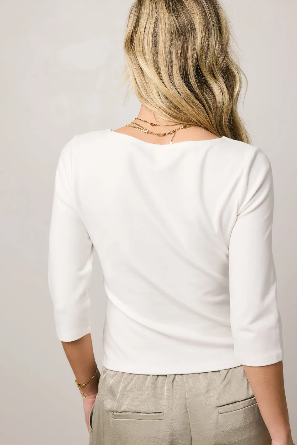 Corrie Knit Top in White - FINAL SALE sold by bohme product image thumbnail 2