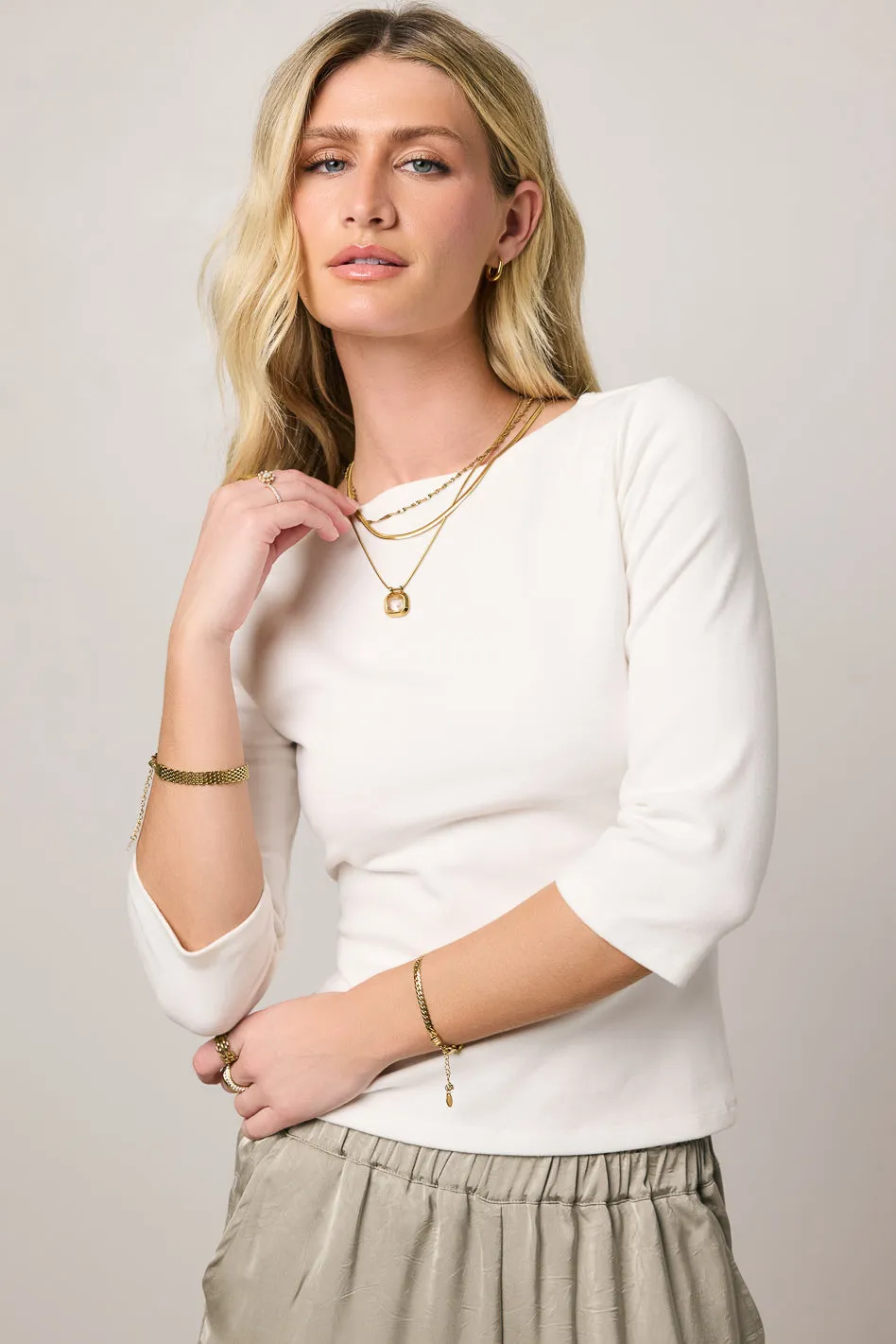 Corrie Knit Top in White - FINAL SALE sold by bohme