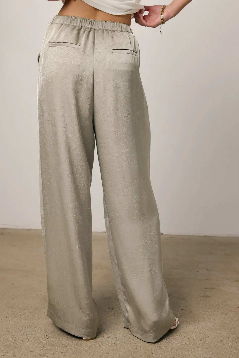Maya Wide Leg Pants in Sage - FINAL SALE sold by bohme product image thumbnail 4