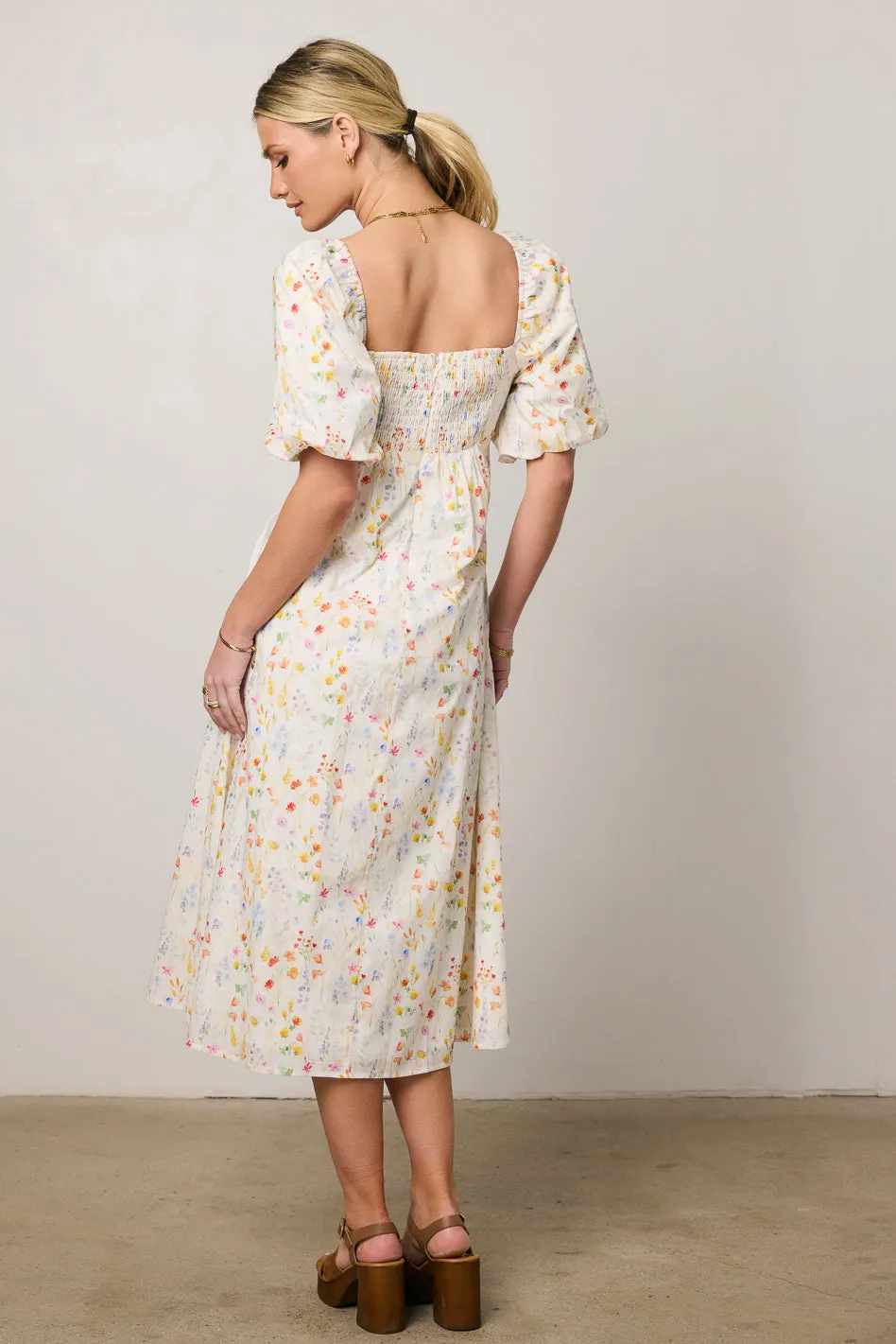 Claire Floral Midi Dress - FINAL SALE sold by bohme product image thumbnail 4