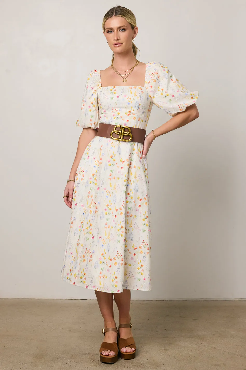 Claire Floral Midi Dress - FINAL SALE sold by bohme