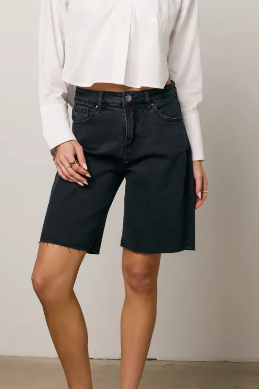 Lydia Bermuda Shorts in Black sold by bohme