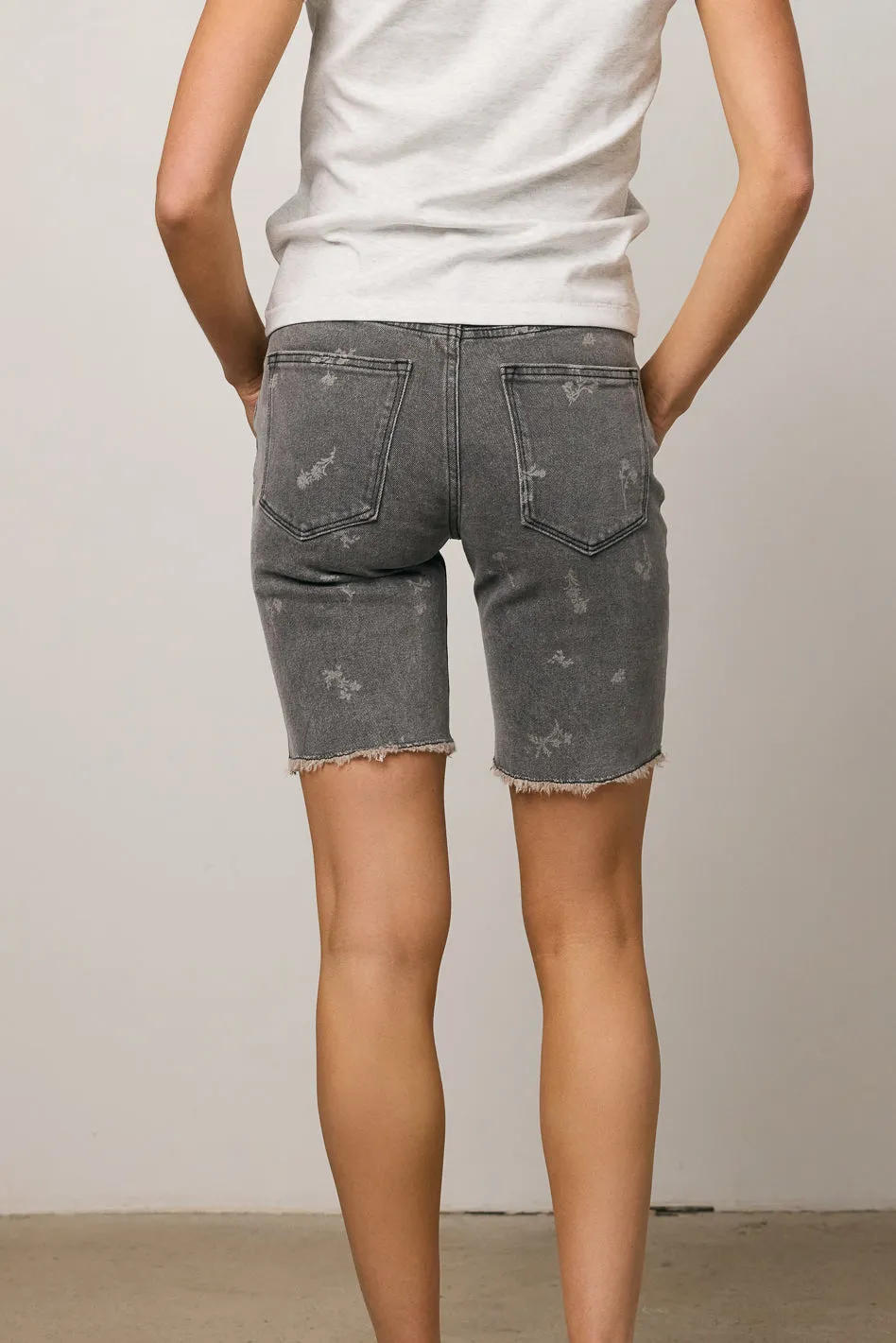 Janessa Floral Denim Shorts sold by bohme product image thumbnail 4