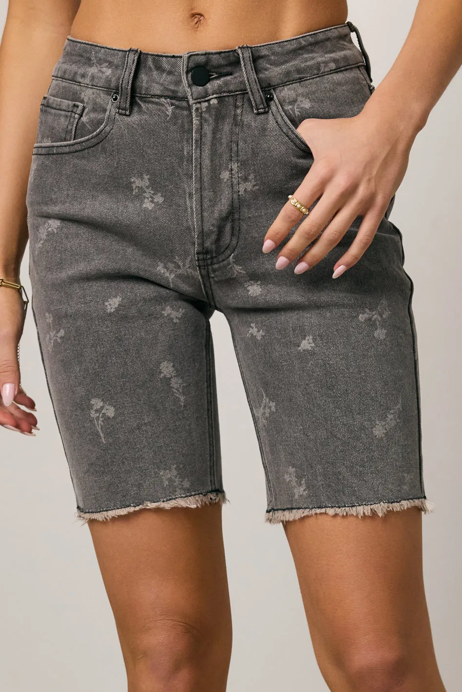 Janessa Floral Denim Shorts sold by bohme product image thumbnail 2