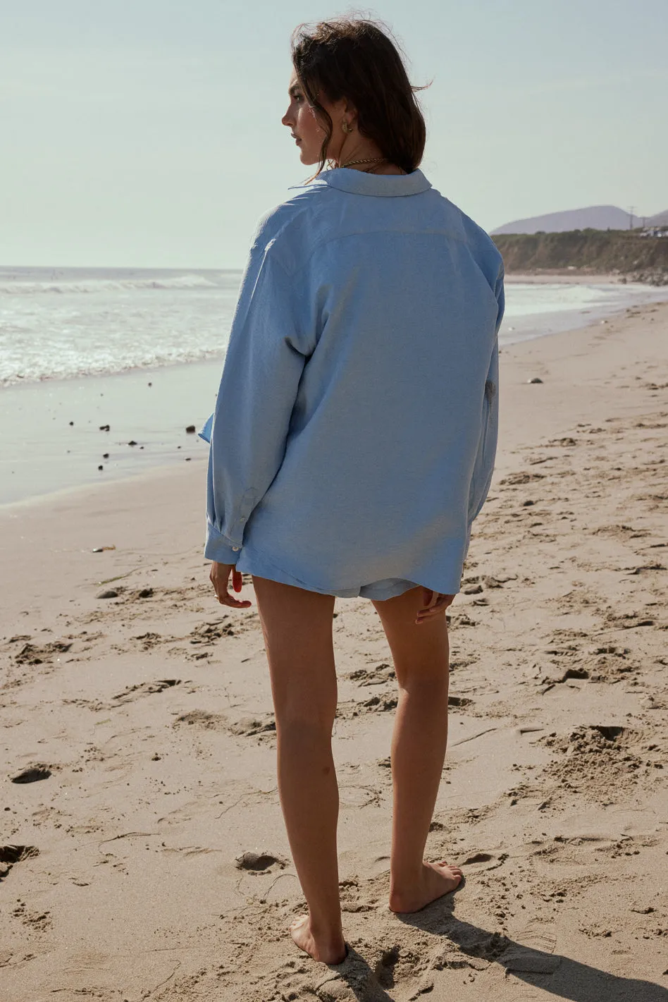 Lena Button Up in Blue - FINAL SALE sold by bohme product image thumbnail 3