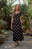 Marlow Polka Dot Maxi Dress In Black sold by bohme