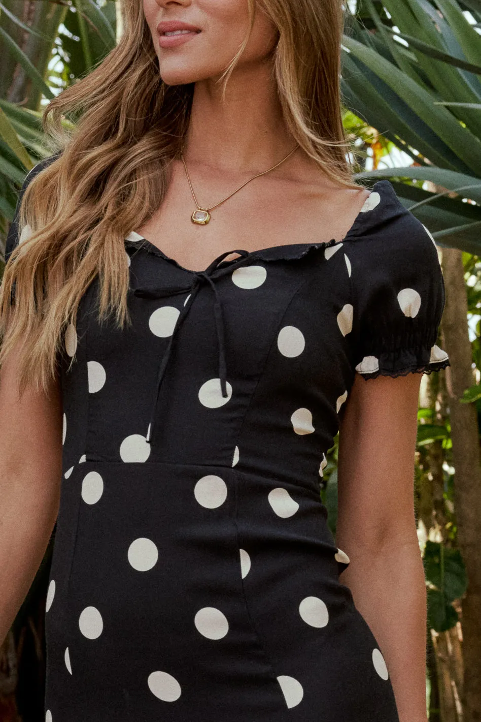 Marlow Polka Dot Maxi Dress In Black sold by bohme product image thumbnail 2