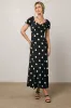 Marlow Polka Dot Maxi Dress In Black sold by bohme