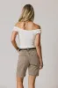 Layla Denim Shorts in Rose sold by bohme