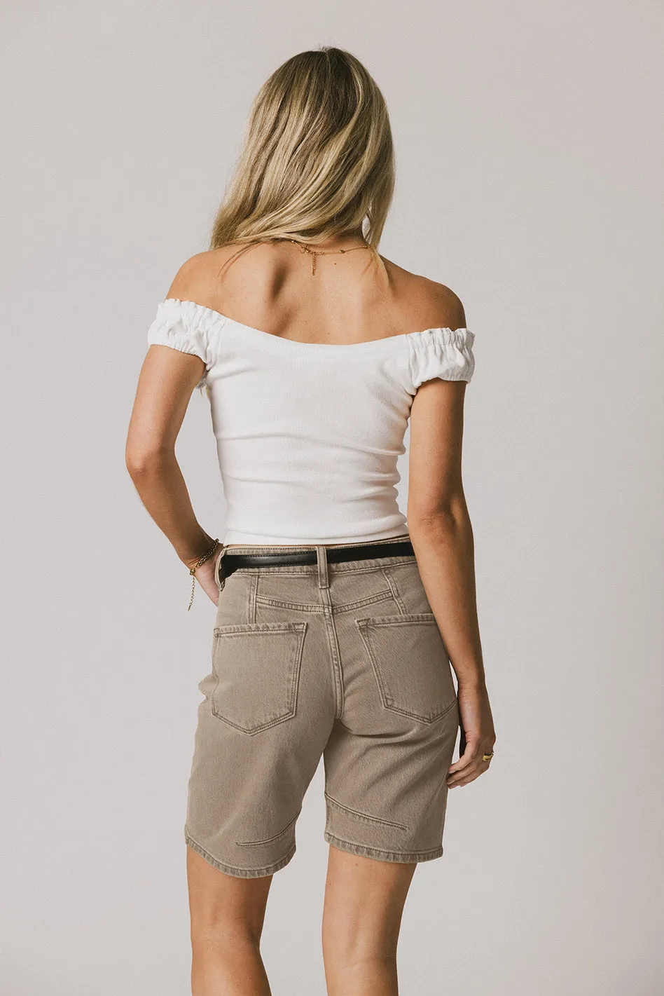 Layla Denim Shorts in Rose sold by bohme product image thumbnail 3