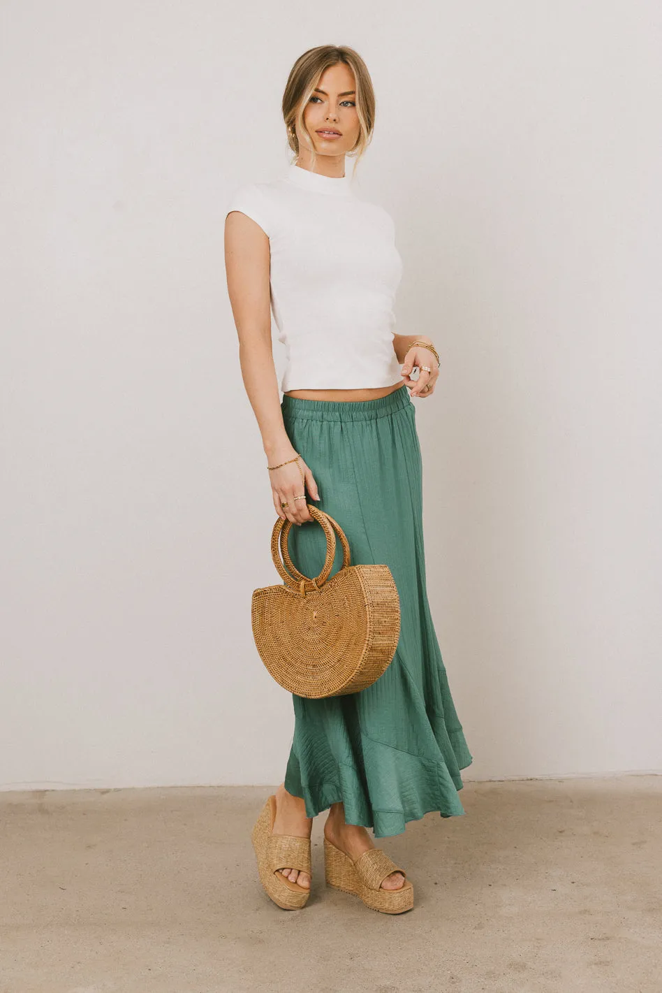 Noel Mock Neck Top in White - FINAL SALE sold by bohme product image thumbnail 2