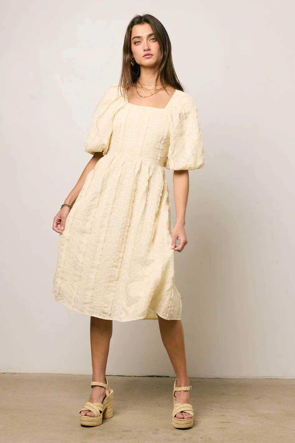 Gillie Textured Mini Dress - FINAL SALE sold by bohme product image thumbnail 3