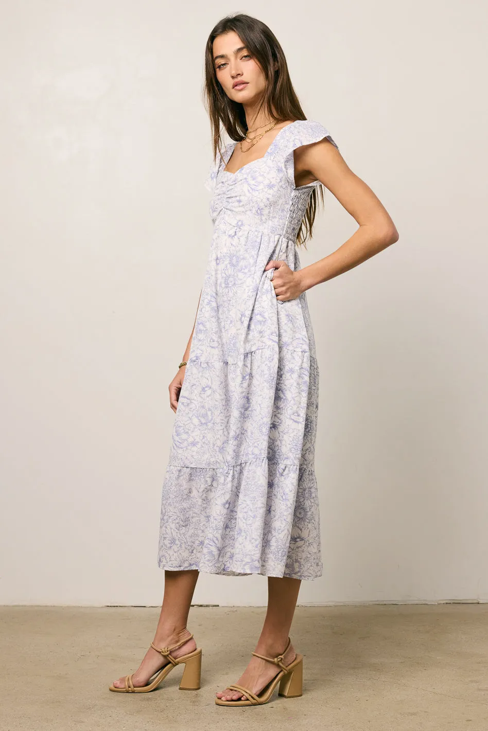Jenny Floral Midi Dress - FINAL SALE sold by bohme