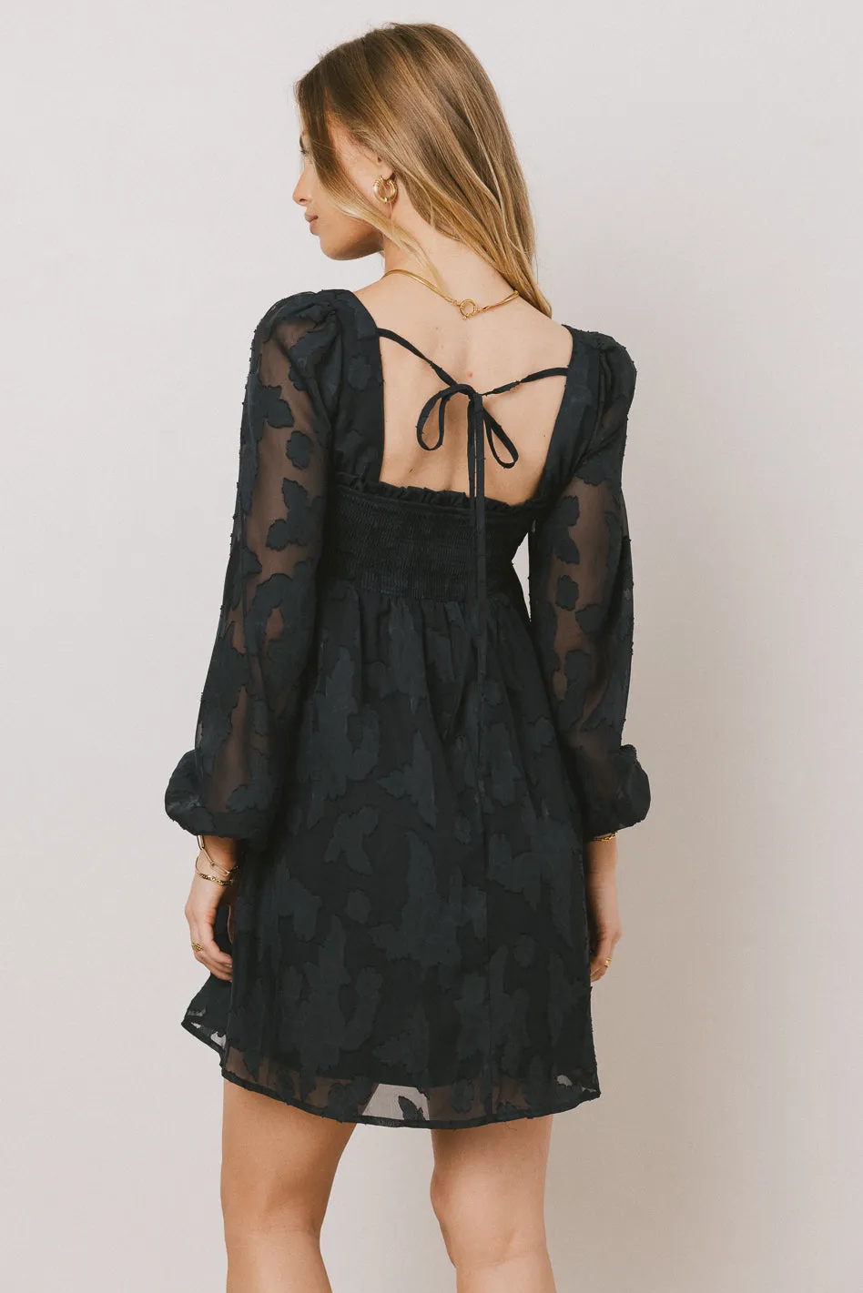 Miles Smocked Mini Dress in Navy - FINAL SALE sold by bohme product image thumbnail 5