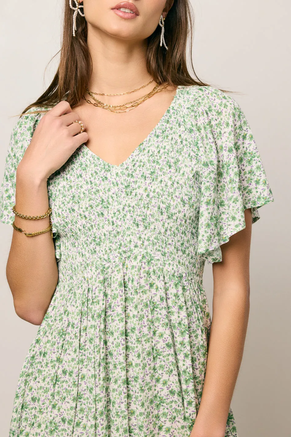 Lily Smocked Midi Dress - FINAL SALE sold by bohme product image thumbnail 2