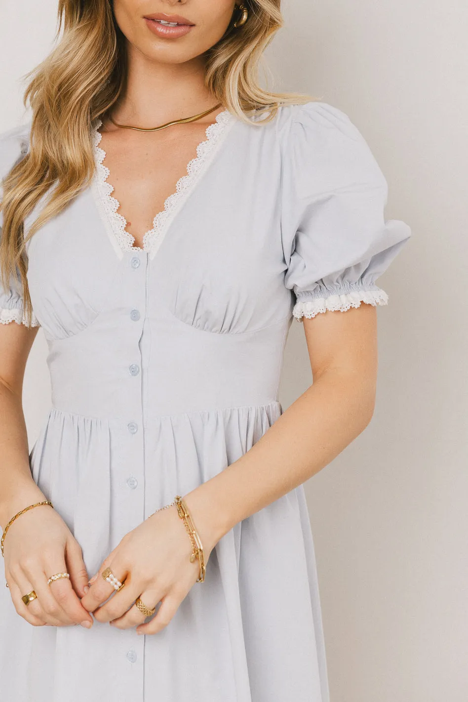 Romy Lace Trim Midi Dress - FINAL SALE sold by bohme product image thumbnail 4