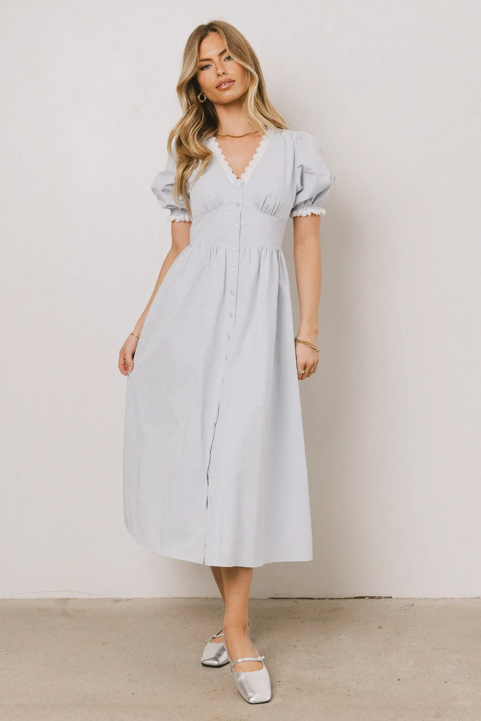 Romy Lace Trim Midi Dress - FINAL SALE sold by bohme product image thumbnail 3