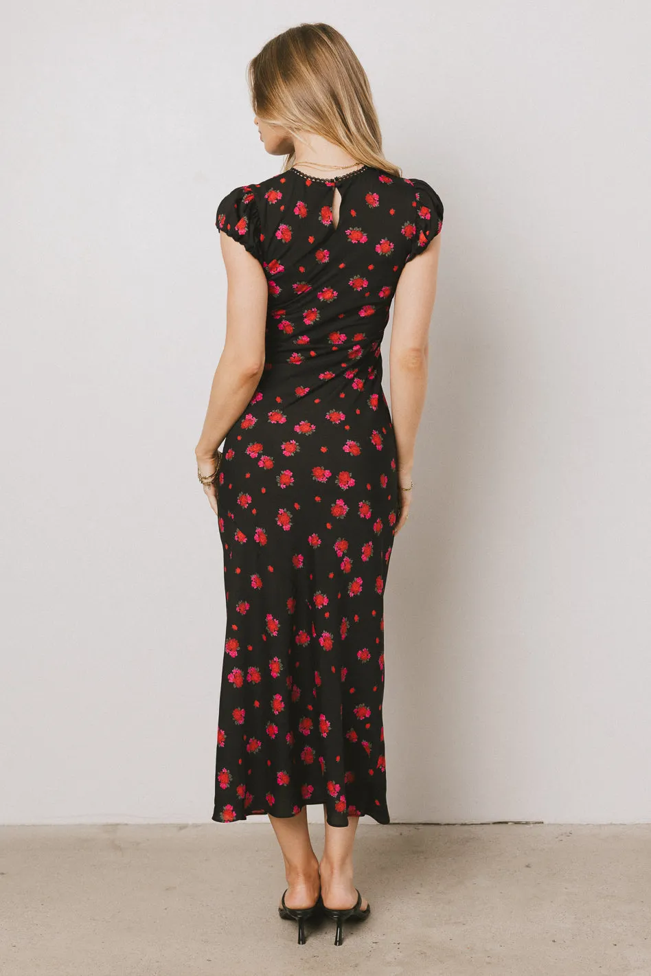Ellianna Floral Maxi Dress in Black sold by bohme product image thumbnail 4