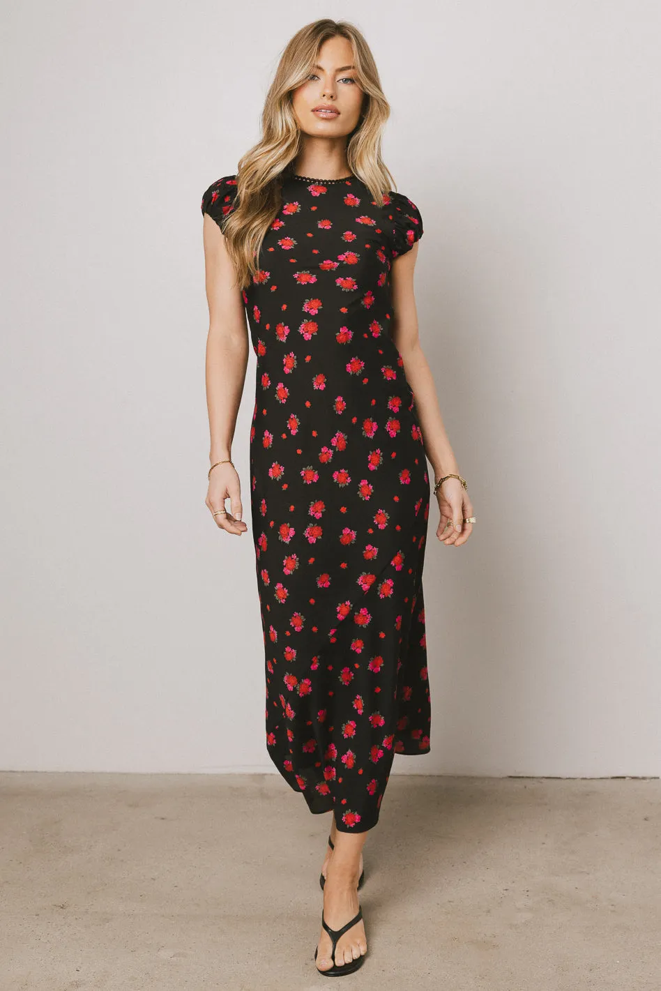 Ellianna Floral Maxi Dress in Black sold by bohme product image thumbnail 5