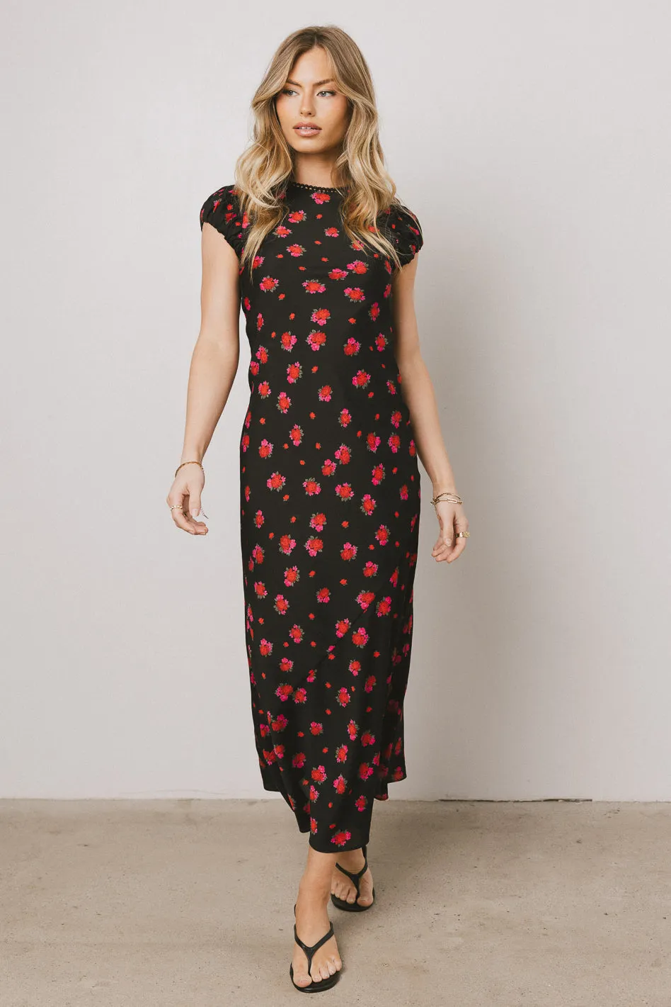 Ellianna Floral Maxi Dress in Black sold by bohme product image thumbnail 2