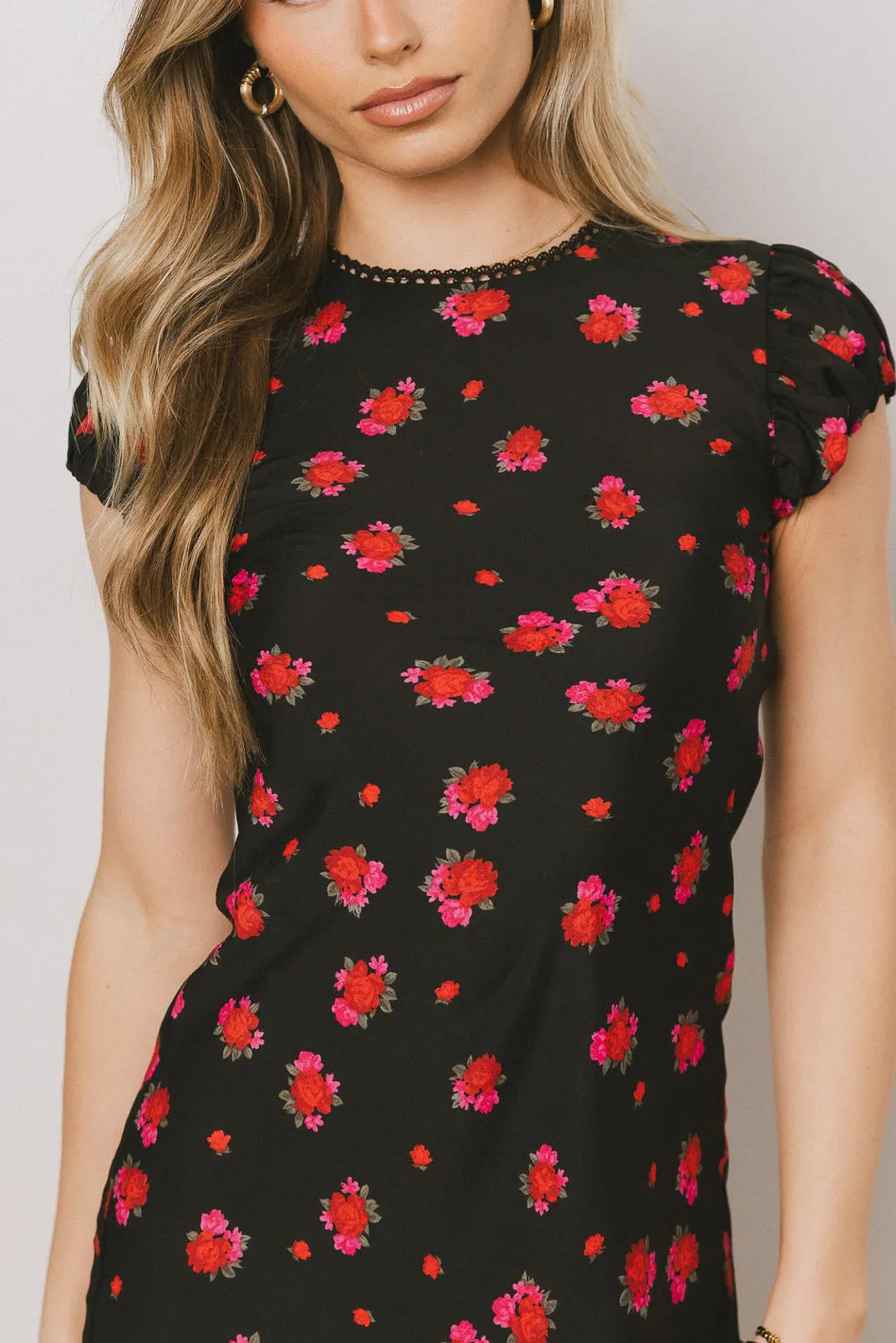 Ellianna Floral Maxi Dress in Black sold by bohme product image thumbnail 3