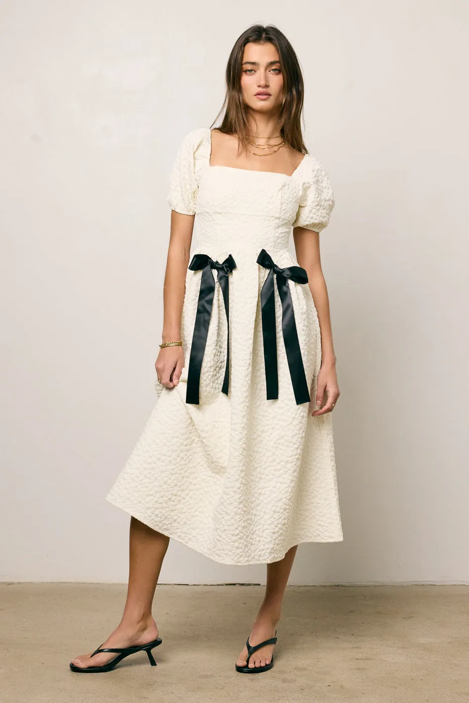 Nova Textured Midi Dress - FINAL SALE sold by bohme product image thumbnail 4