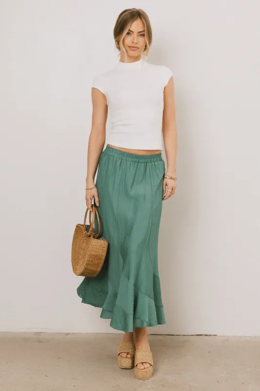 Amara Maxi Skirt in Teal - FINAL SALE sold by bohme