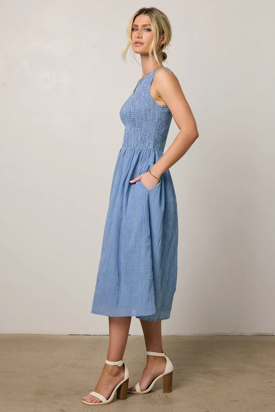 Louella Smocked Midi Dress - FINAL SALE sold by bohme product image thumbnail 4