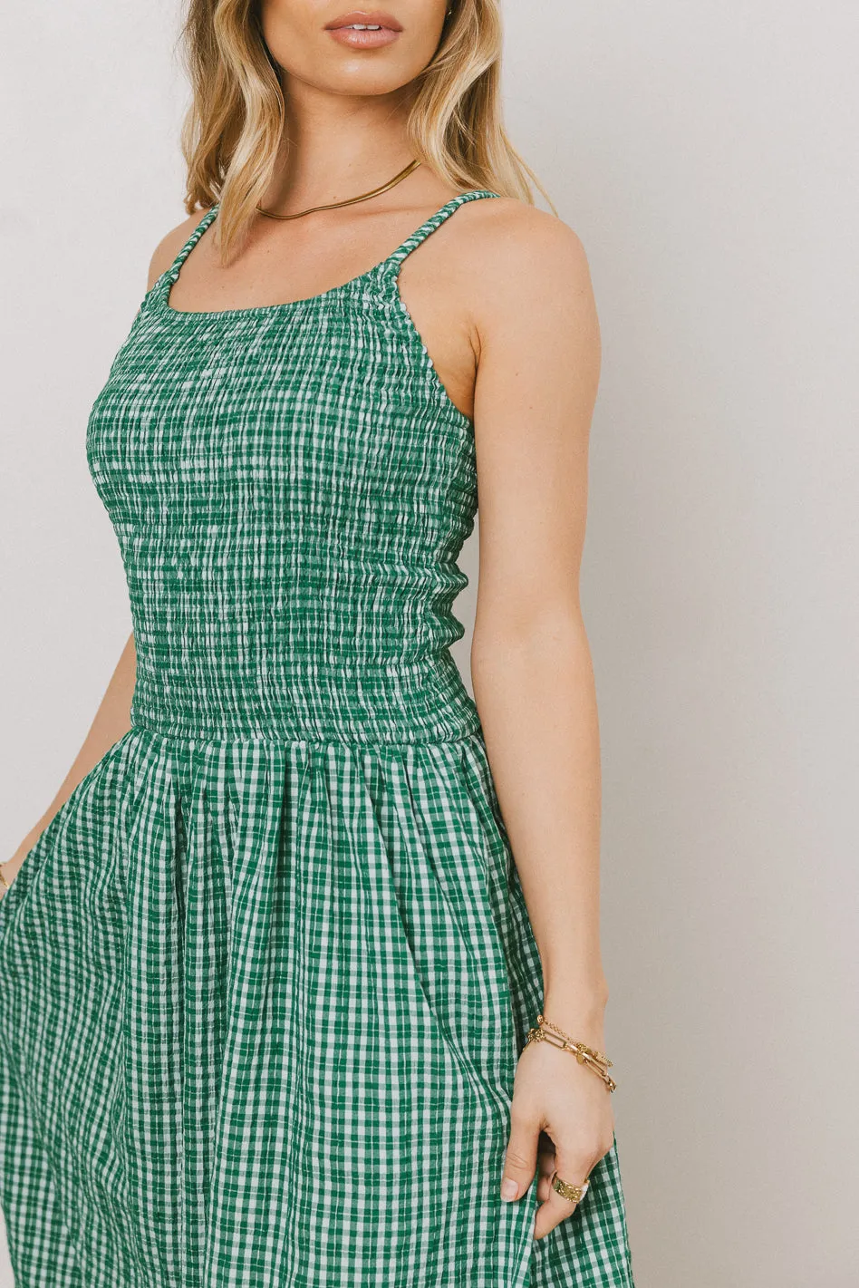 Reid Plaid Midi Dress - FINAL SALE sold by bohme product image thumbnail 4