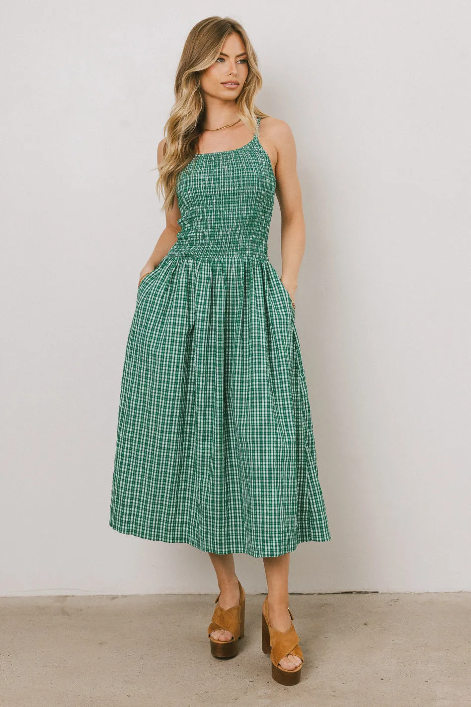 Reid Plaid Midi Dress - FINAL SALE sold by bohme product image thumbnail 3