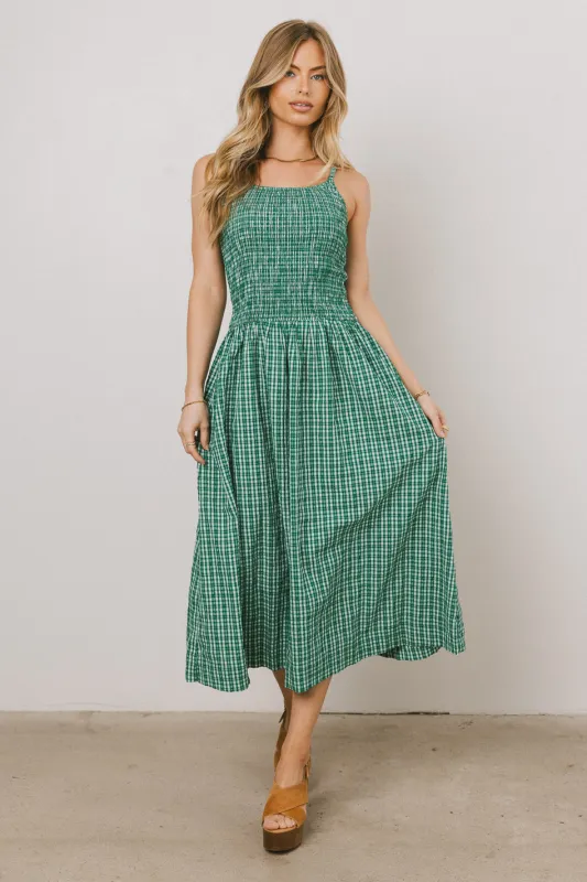 Reid Plaid Midi Dress - FINAL SALE sold by bohme