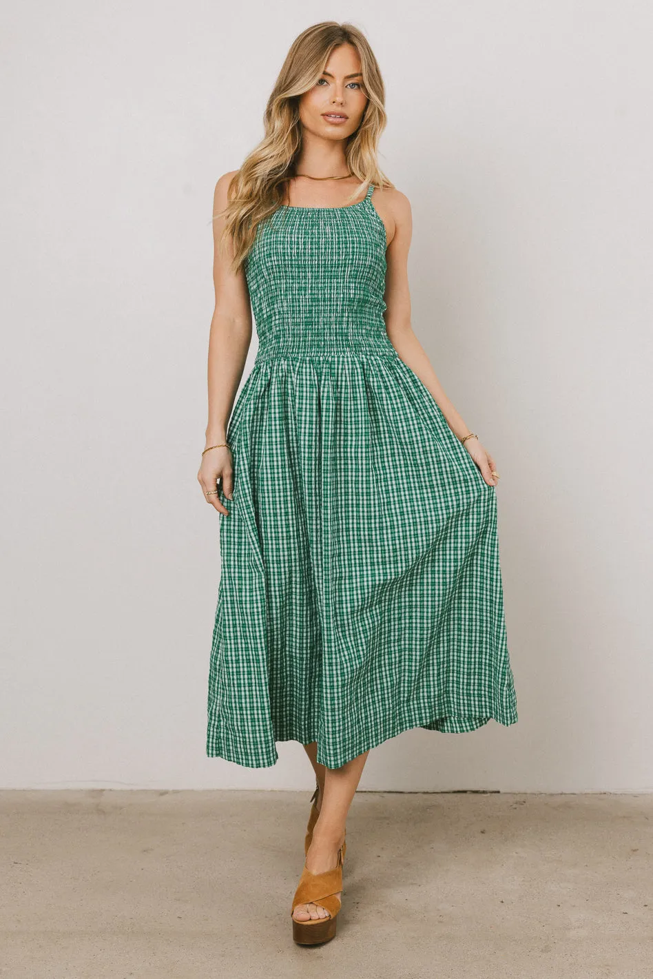 Reid Plaid Midi Dress - FINAL SALE sold by bohme