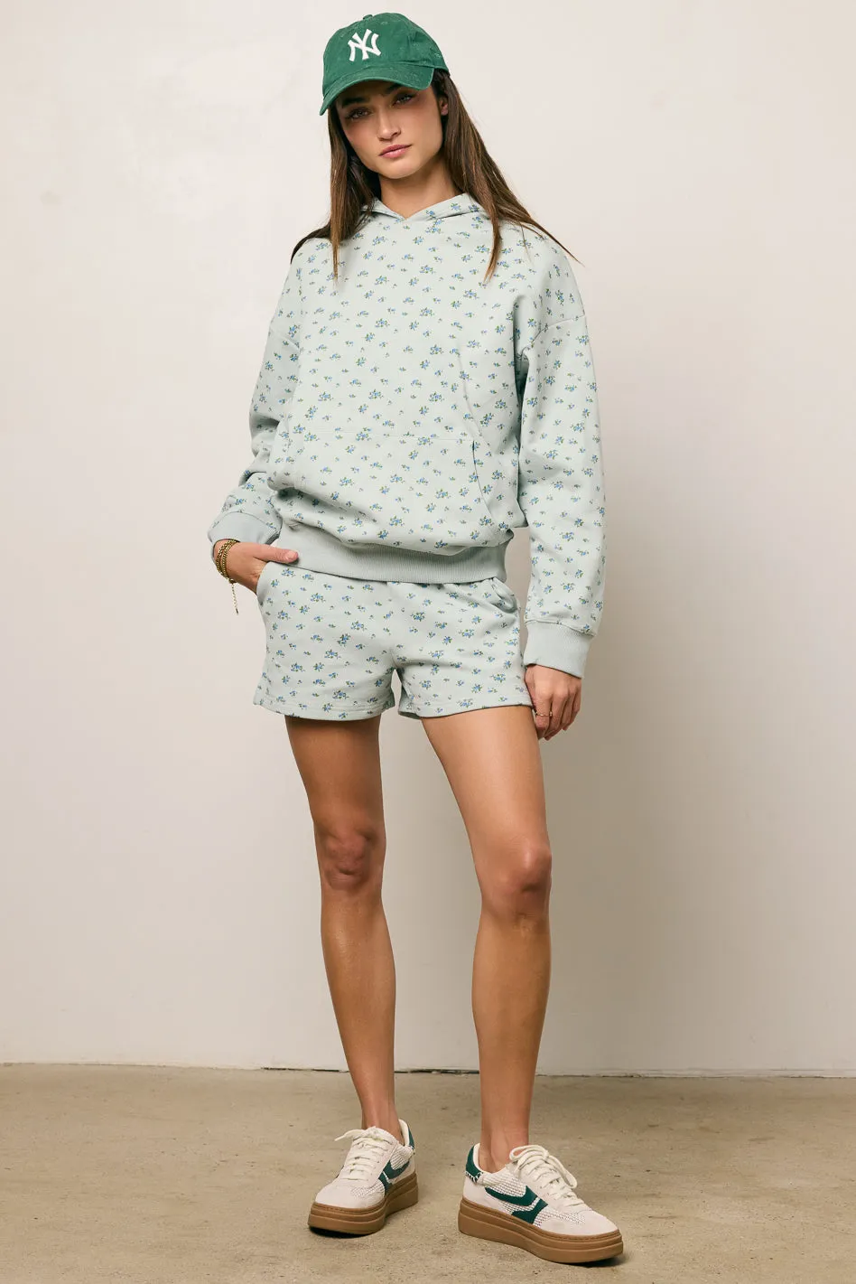 Elora Floral Shorts in Blue - FINAL SALE sold by bohme product image thumbnail 2