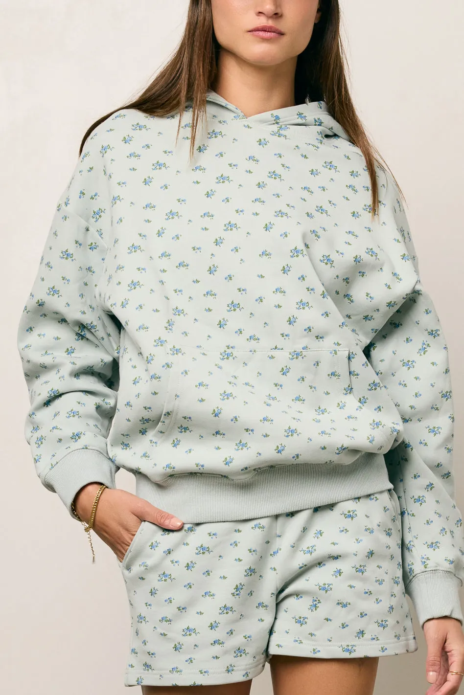 Elora Floral Shorts in Blue - FINAL SALE sold by bohme product image thumbnail 3