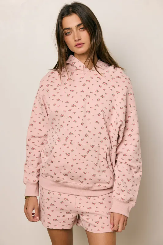 Elora Floral Sweatshirt in Pink - FINAL SALE sold by bohme