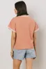 Jace Contrast Tee in Clay sold by bohme