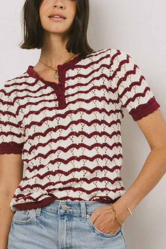 Eddie Knit Sweater in Berry - FINAL SALE sold by bohme