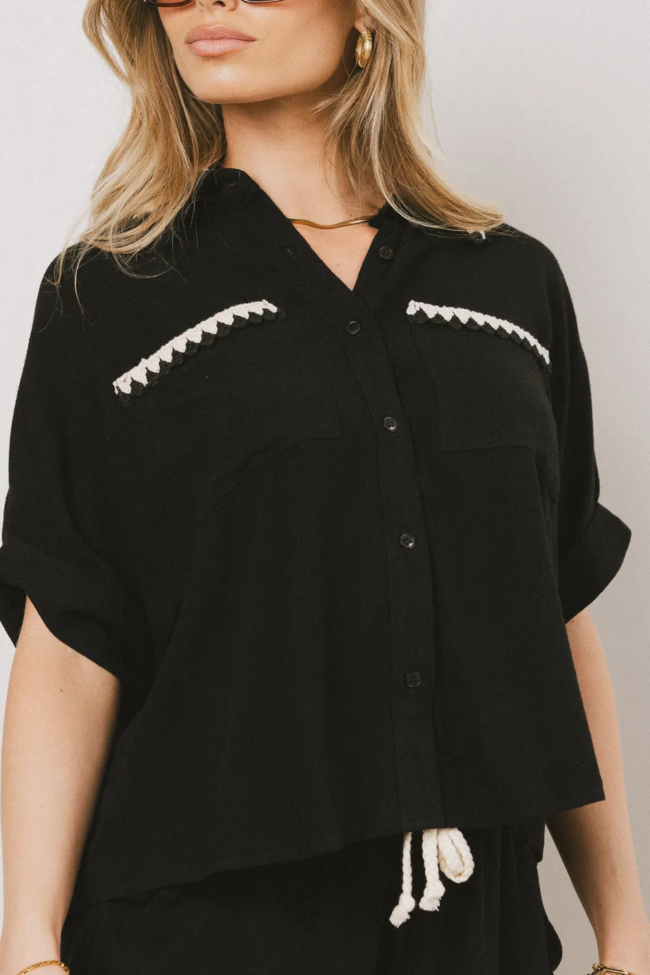 Kiana Embroidered Button Up - FINAL SALE sold by bohme product image thumbnail 4